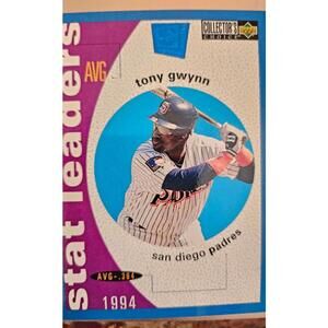 1996 Upper Deck SE Baseball Stat Leaders Tony Gwynn Card #140 Blue NM